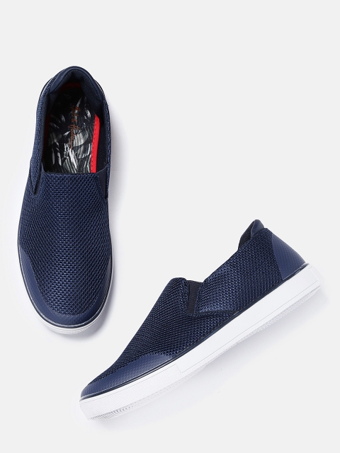 

Mast & Harbour Men Navy Blue Slip-On Sneakers