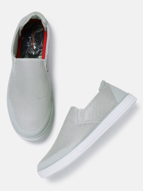 

Mast & Harbour Men Grey Slip-On Sneakers