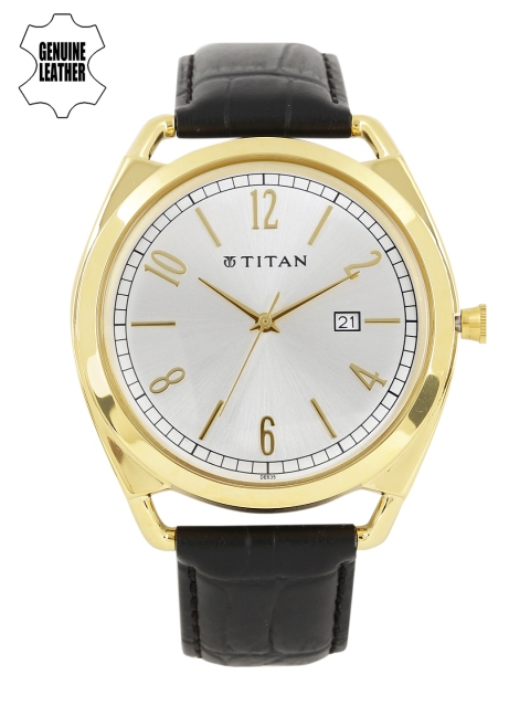 

Titan Men Silver-Toned Analogue Watch 1675YL01