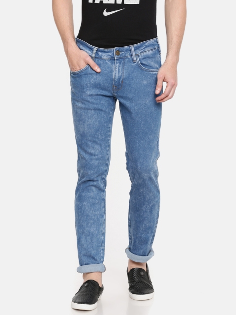 

Wrangler Men Blue Skanders Slim Fit Low-Rise Clean Look Stretchable Jeans
