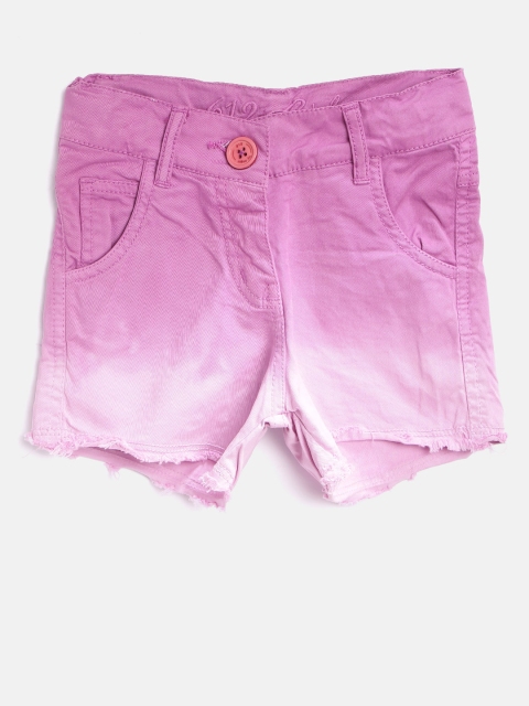 

612 league Girls Pink Ombre-Dyed Denim Shorts