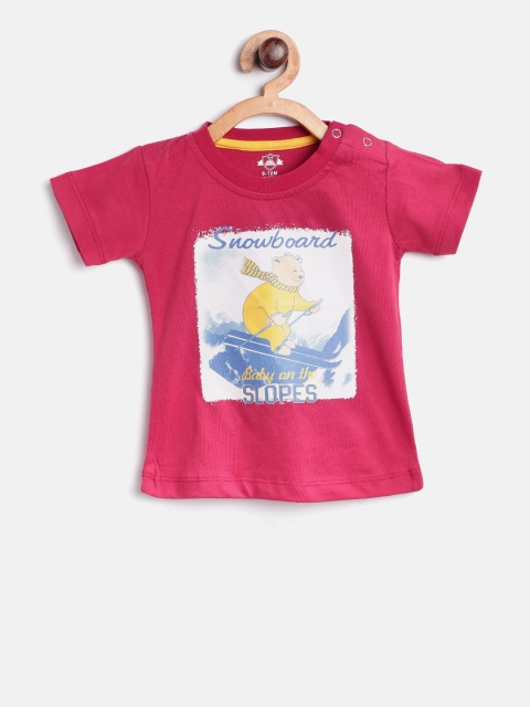 

Baby League Boys Red Printed Round Neck T-shirt