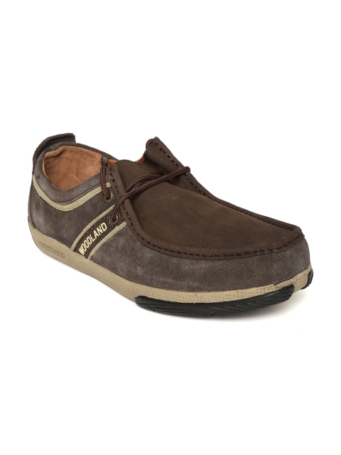 

Woodland Men Brown Solid Suede Sneakers
