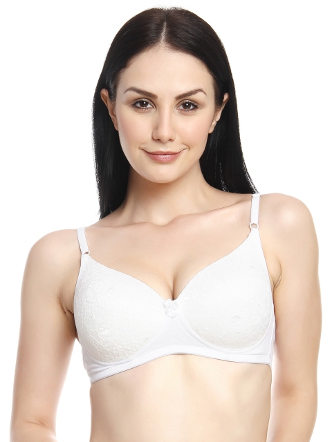 

Innocence White Lace Non-Wired Lightly Padded T-shirt Bra BBAPLIN36487