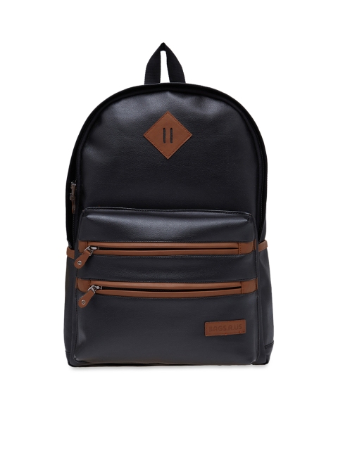 

Bags.R.us Unisex Black Solid Laptop Backpack