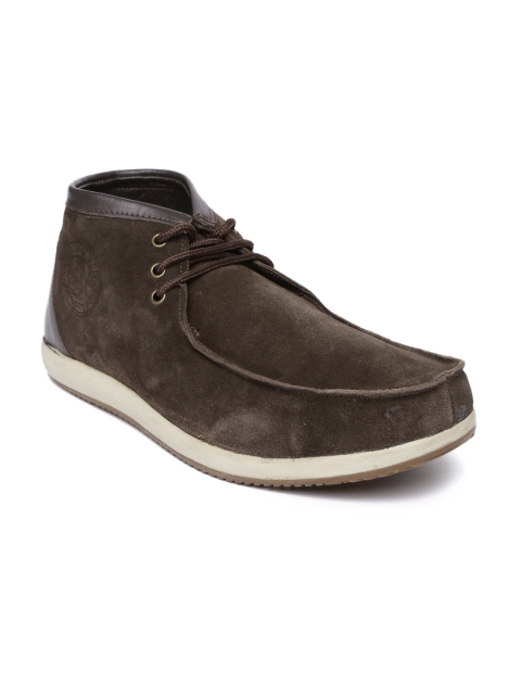

Woodland Men Brown Solid Suede Derbys