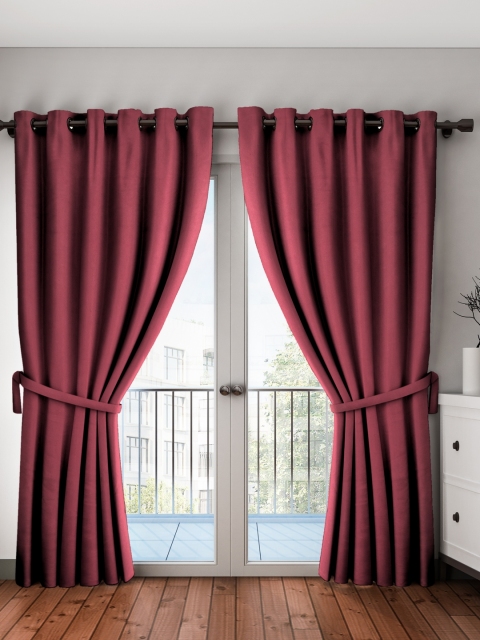 

Story@home Maroon Blackout Door Curtains