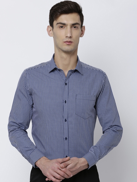 

Black coffee Men Blue Slim Fit Striped Formal Shirt