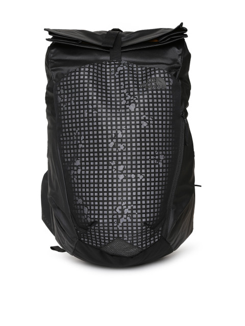 

The North Face Unisex Grey & Black Checked Backpack
