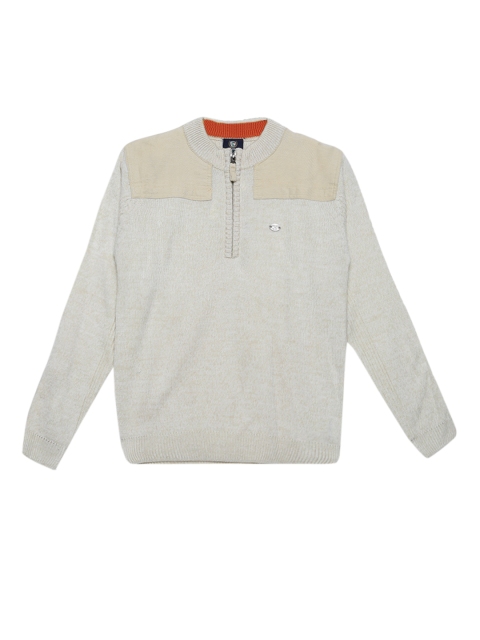 

Duke Boys Beige Solid Sweater