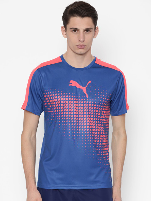 

Puma Men Blue Printed Round Neck IT evoTRG Graphic T-shirt