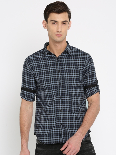 

Ecko Unltd Men Blue Slim Fit Checked Casual Shirt