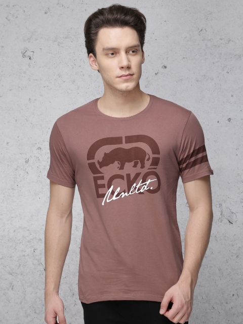 

Ecko Unltd Men Rust Printed Round Neck T-shirt