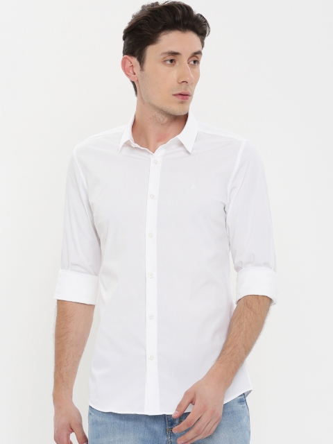 

United Colors of Benetton Men White Regular Fit Solid Casual Shirt