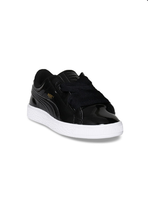 

Puma Girls Black Leather Sneakers