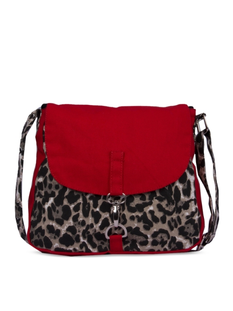 

Vivinkaa Red & Black Printed Sling Bag