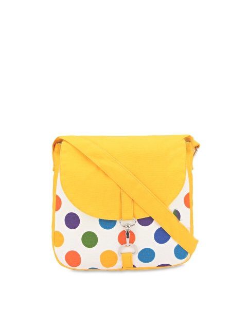 

Vivinkaa Yellow Printed Sling Bag