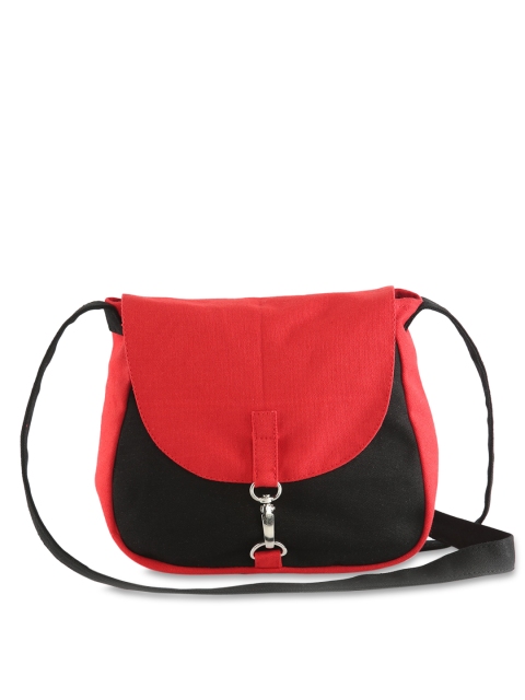 

Vivinkaa Red & Black Colourblocked Sling Bag