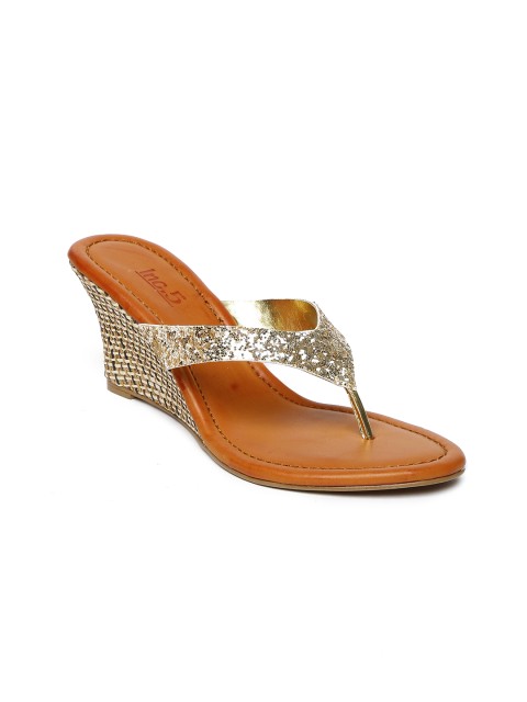 

Inc 5 Women Gold-Toned Solid Sandals