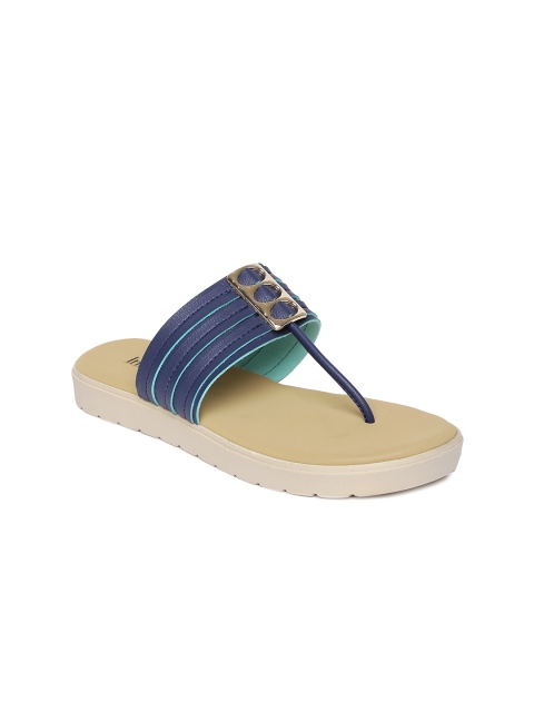 

Inc 5 Women Navy T-Strap Flats, Navy blue