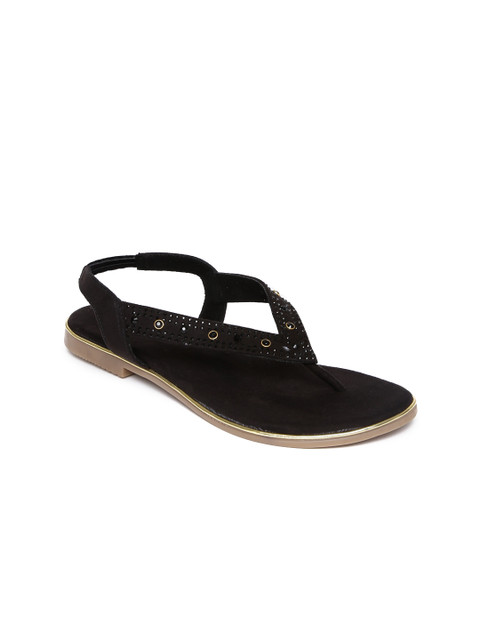 

Inc 5 Women Black Solid Synthetic Flats