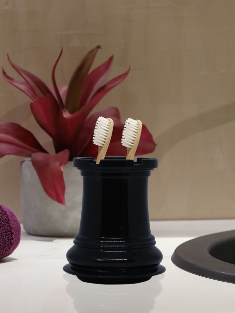 

Shresmo Black Textured Toothbrush Holder