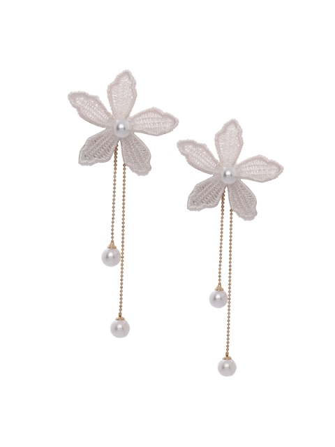 

Shining Diva White Quirky Drop Earrings