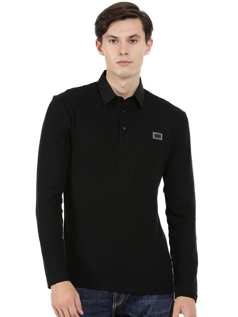 

Antony Morato Men Black Solid Polo Collar T-shirt