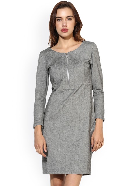 

Leo Sansini Women Grey Solid A-Line Dress