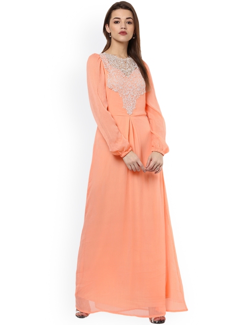 

La Zoire Women Pink Solid Maxi Dress