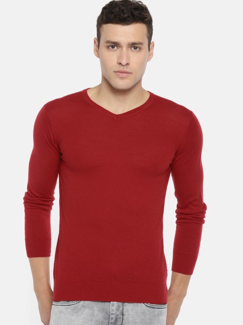 

Jack & Jones Men Red Solid Pullover