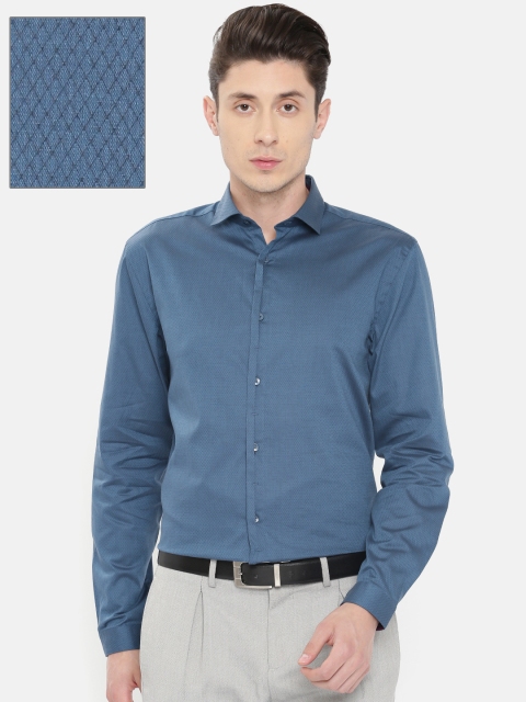 

Jack & Jones Men Blue Premium Slim Fit Self-Design Formal Shirt