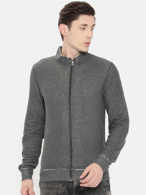 

Jack & Jones Men Grey Solid Sweatshirt