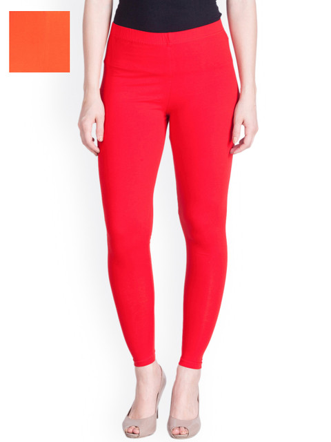 

LYRA Pack of 2 Ankle-Length Leggings, Red