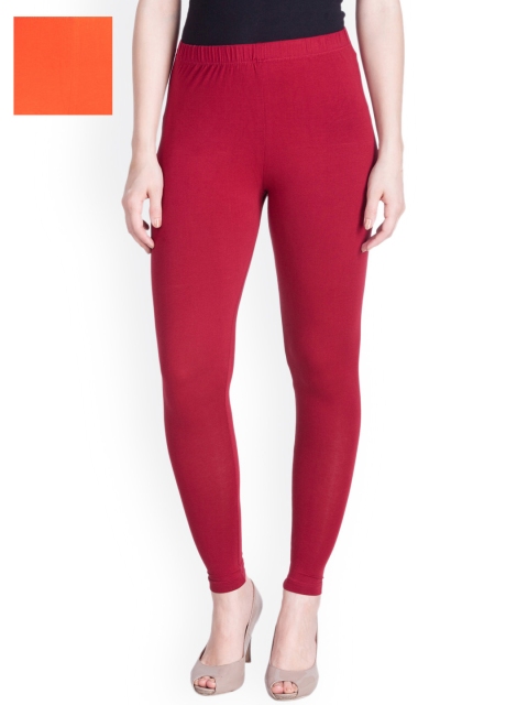 

LYRA Pack of 2 Ankle-Length Leggings, Maroon