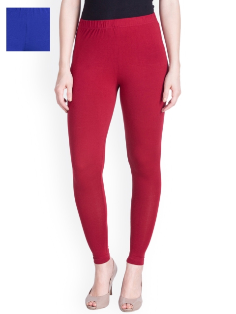 

LYRA Pack of 2 Ankle-Length Leggings, Maroon