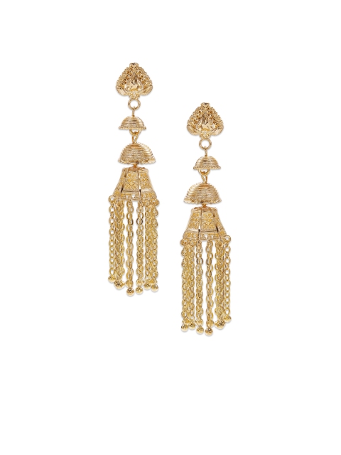 

Peora Gold-Toned Dome Shaped Jhumkas