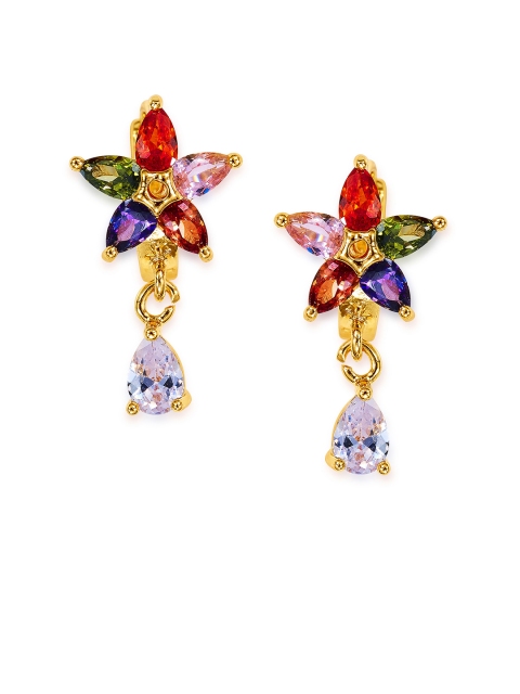 

Peora Gold-Toned Floral Drop Earrings