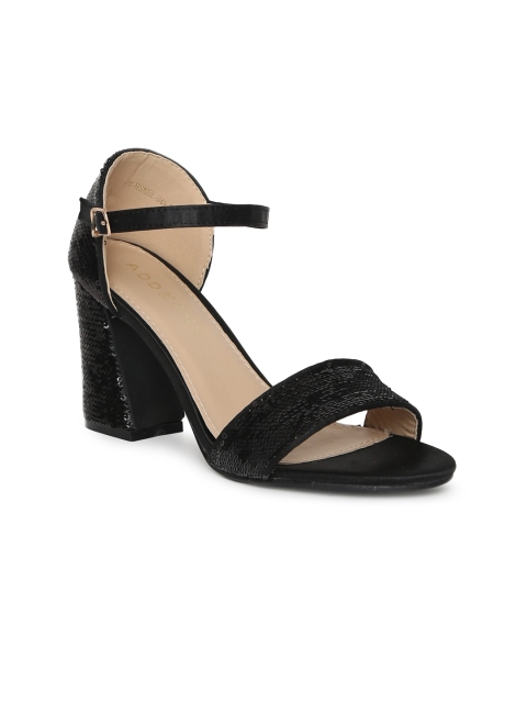 

Addons Women Black Solid Sandals