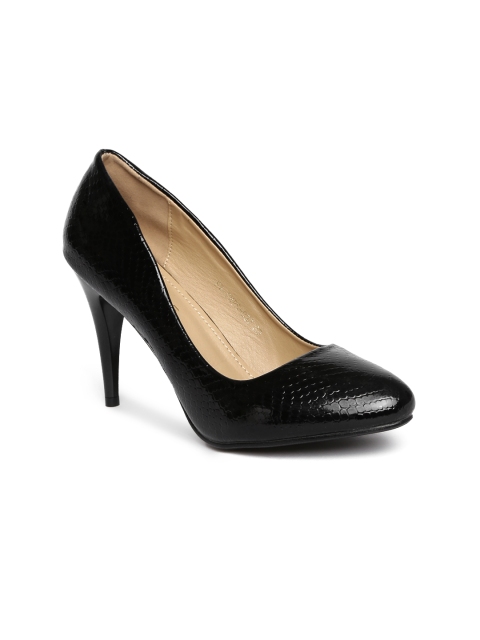 

Addons Women Black Solid Pumps