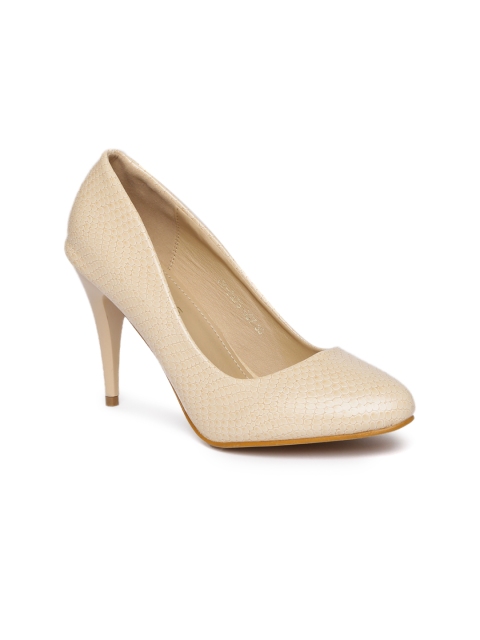 

Addons Women Cream-Coloured Solid Pumps