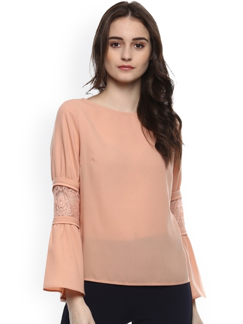 

Kazo Women Peach-Coloured Solid Top