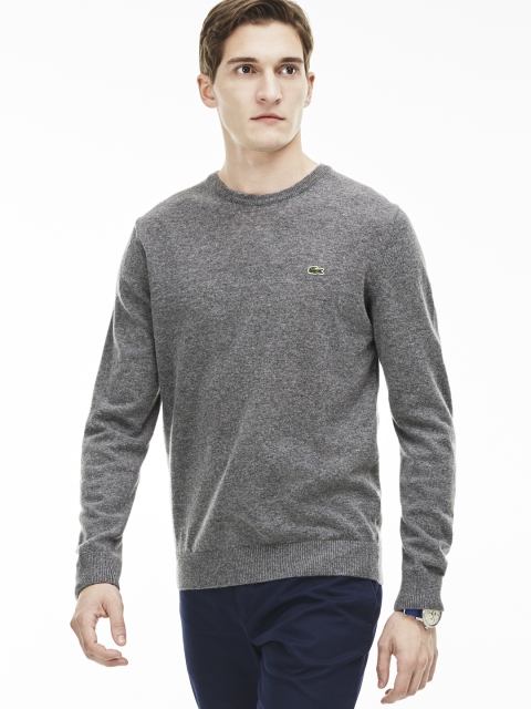 

Lacoste Men Grey Solid Pullover