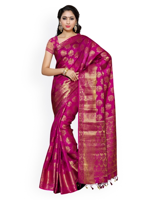 

MIMOSA Purple Art Silk Woven Design Kanjeevaram Saree