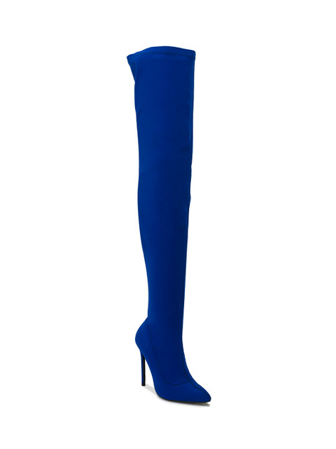 

Truffle Collection Women Blue Solid Heeled Boots