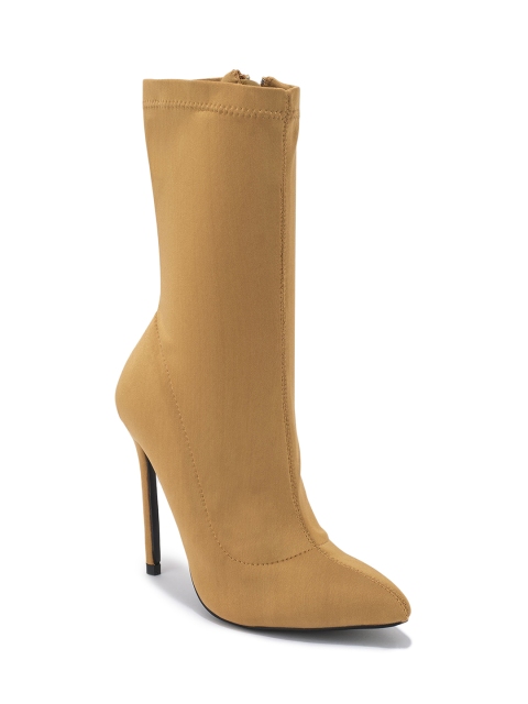 

Truffle Collection Women Tan Solid Heeled Boots