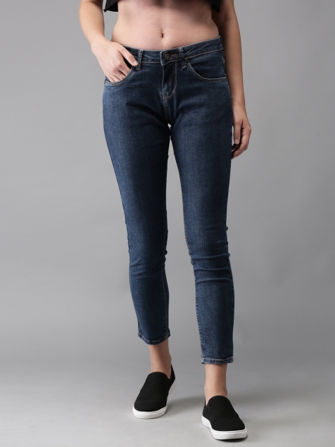 

Moda Rapido Women Blue Skinny Fit Mid-Rise Cropped Clean Look Stretchable Jeans