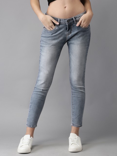 

Moda Rapido Women Blue Skinny Fit Mid-Rise Cropped Clean Look Stretchable Jeans