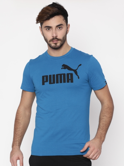 

Puma Men Blue ESS No.1 Solid Round Neck T-shirt