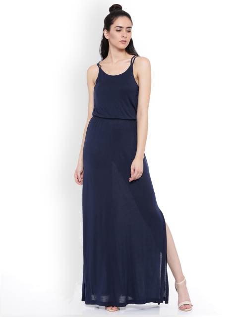 

Rattrap Women Navy Blue Solid Maxi Dress
